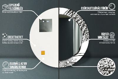 Miroir rond cadre imprimé Motif graffiti