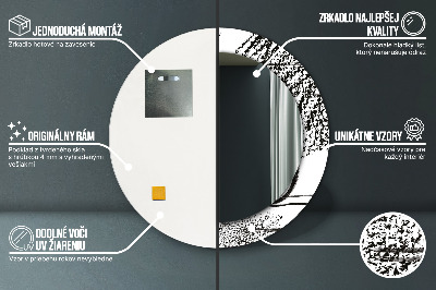 Miroir rond cadre imprimé Motif graffiti