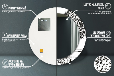 Miroir rond cadre imprimé Motif graffiti