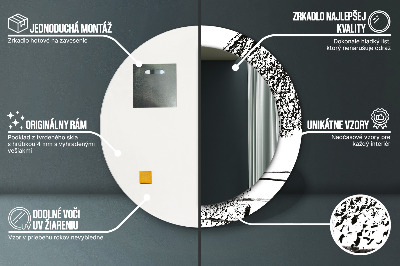 Miroir rond cadre imprimé Motif graffiti