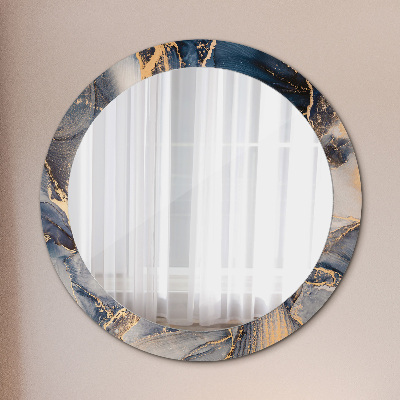Miroir rond cadre imprimé Fluide abstrait