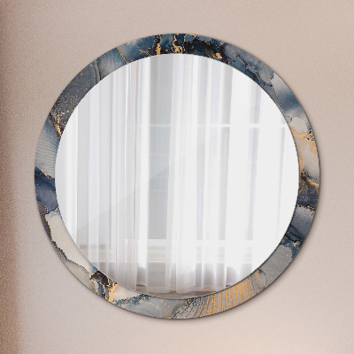 Miroir rond cadre imprimé Fluide abstrait