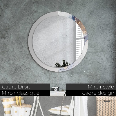 Miroir rond cadre imprimé Art fluide abstrait