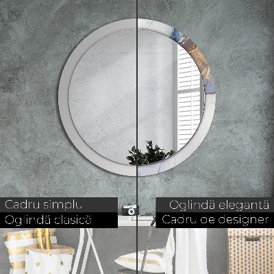 Miroir rond cadre imprimé Art fluide abstrait