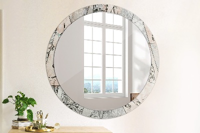 Miroir rond cadre avec impression Animaux abstraits