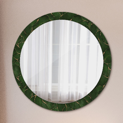 Miroir rond cadre imprimé Feuille abstraite