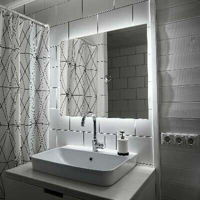 Miroir rectangulaire décoratif avec rétroéclairage LED