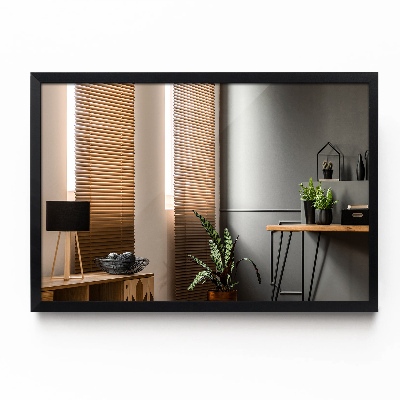 Miroir rectangulaire décoratif Cadre en MDF noir