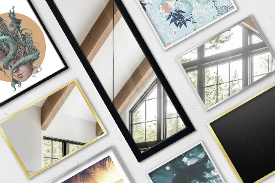 Miroir sur pied à cadre blanc 36x156 cm