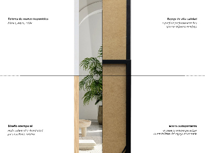 Miroir sur pied à cadre noir 36x156 cm