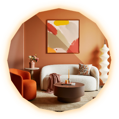 Miroir géométrique avec rétroéclairage LED