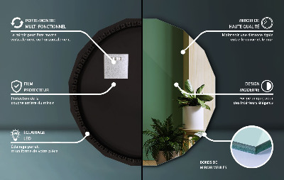 Miroir géométrique avec rétroéclairage LED