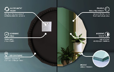 Miroir géométrique avec rétroéclairage LED