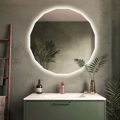 Miroir géométrique avec rétroéclairage LED