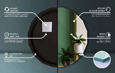 Miroir géométrique avec rétroéclairage LED