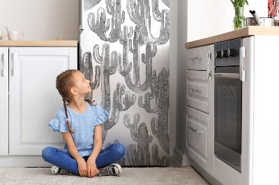 Decoration frigo magnetique Cactus peint