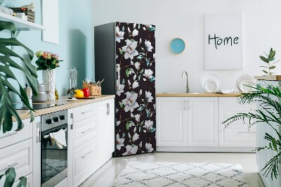 Sticker frigo magnetique Fleurs peintes