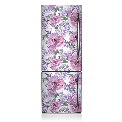 Decoration frigo magnetique Fleurs pourpres