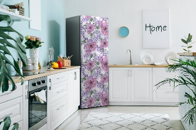 Decoration frigo magnetique Fleurs pourpres