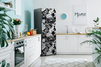 Sticker frigo magnetique Roses noires