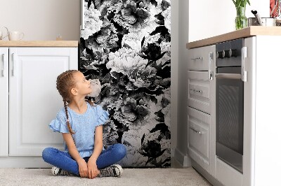 Sticker frigo magnetique Roses noires