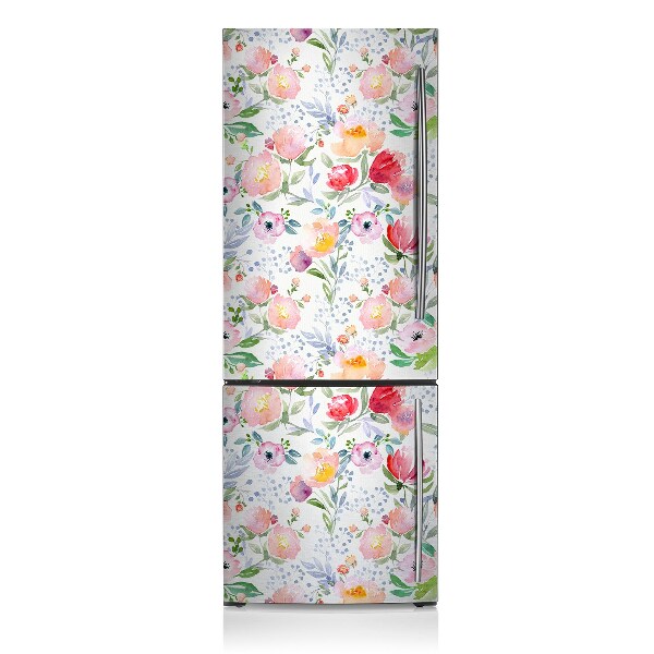 Sticker magnet frigo Fleurs pastel