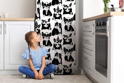 Decoration frigo magnetique Chiens heureux