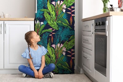 Sticker frigo magnetique Jungle tropicale