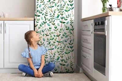 Sticker magnet frigo Branches vertes