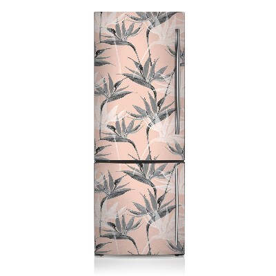 Cache frigo magnetique Fleurs noires