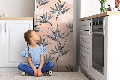 Cache frigo magnetique Fleurs noires