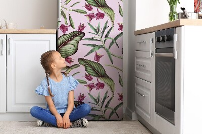 Sticker magnet frigo Fleurs roses