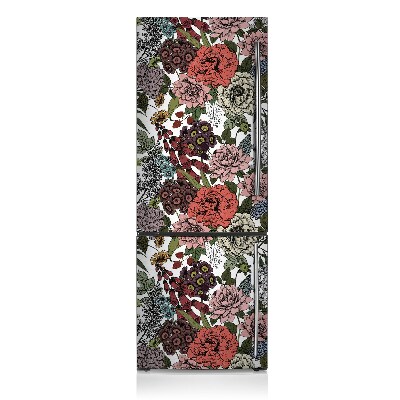 Sticker magnet frigo Fleurs d'automne