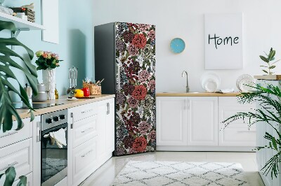 Sticker magnet frigo Fleurs d'automne