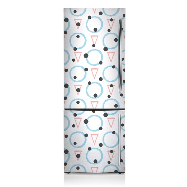 Magnet frigo grand format Roues et triangles