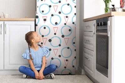 Magnet frigo grand format Roues et triangles