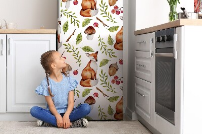 Decoration frigo magnetique Forêt de forêt et de fruits