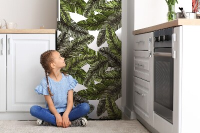 Sticker frigo magnetique Feuilles de la jungle