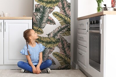 Sticker frigo magnetique Feuilles de banane