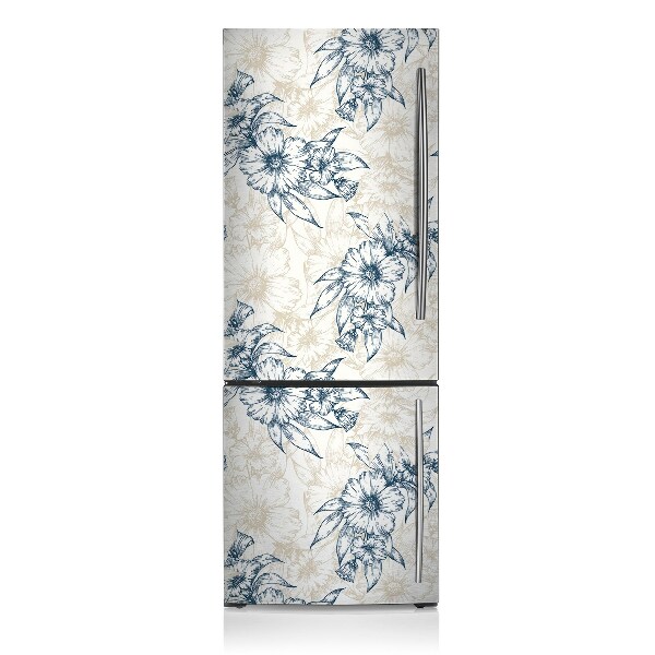 Cache frigo magnetique Art floral