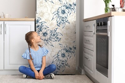Cache frigo magnetique Art floral