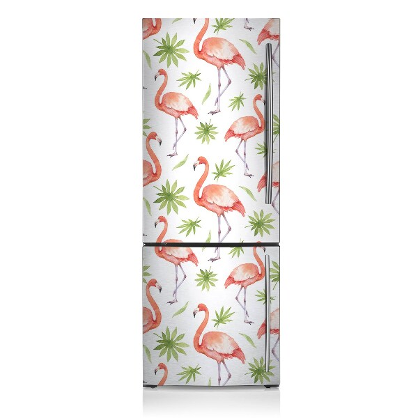 Cache frigo magnetique Flamants