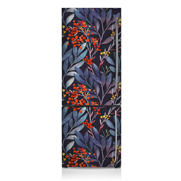 Sticker frigo magnetique Fleurs graphiques