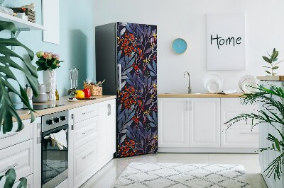 Sticker frigo magnetique Fleurs graphiques