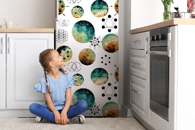 Decoration frigo magnetique Motif galactique