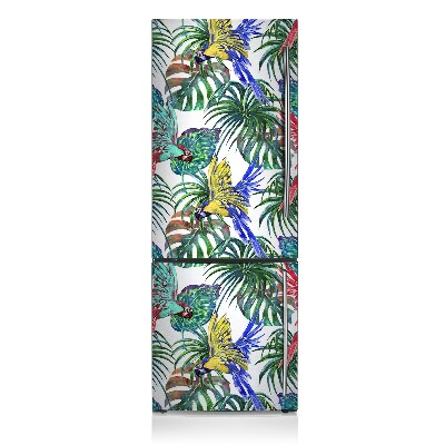 Sticker frigo magnetique Perroquet