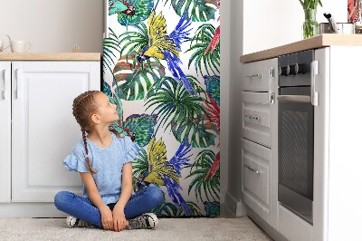 Sticker frigo magnetique Perroquet