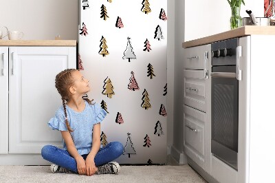 Magnet frigo grand format Arbre de noël pastel
