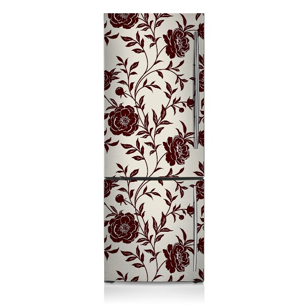 Cache frigo magnetique Bourgogne floral