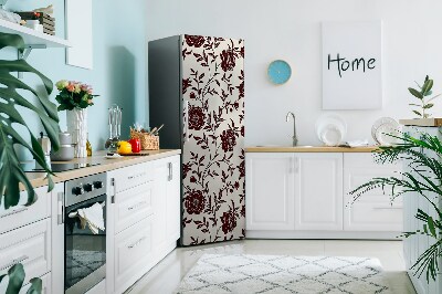 Cache frigo magnetique Bourgogne floral